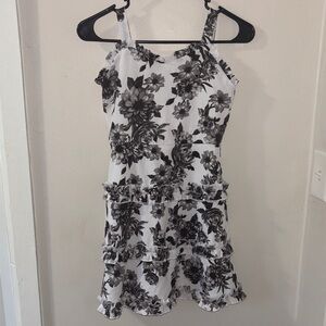 Rare Editions Monochrome Floral Dress
